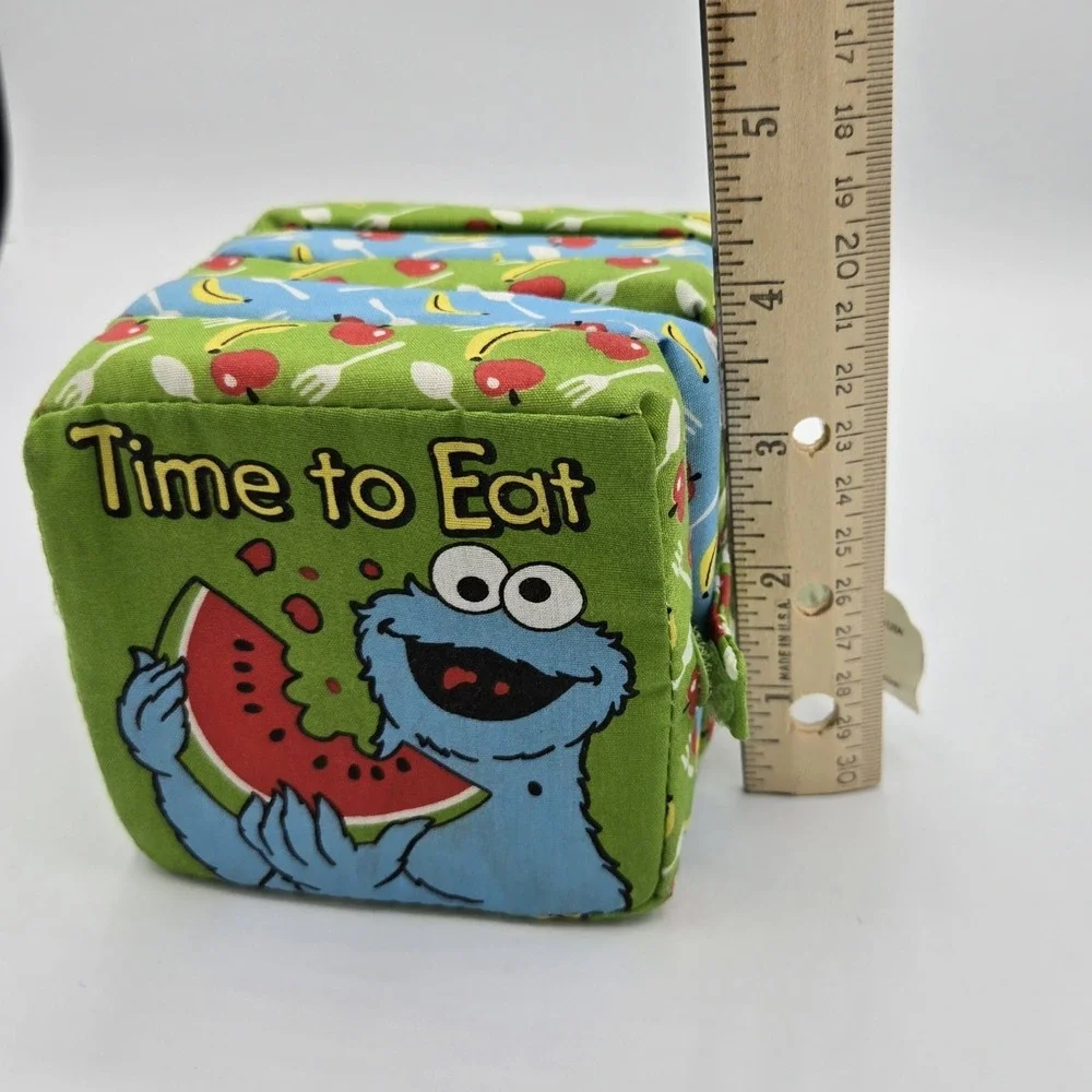 2003 Soft Play‎ Sesame Street Cookie Monster Time to Eat Foam Plush Baby Book